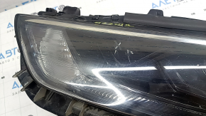 Фара передняя левая Toyota Highlander 21-26 LED, без DRL, темная, под поливовку, потерта