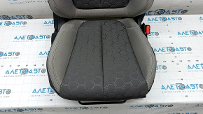 Пассажирское сидение Subaru Forester 25-26 без Airbag, ткань темно-серая + светло-серая, синяя строчка, механика, под чистку