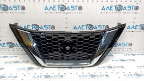 Решітка радіатора grill із значком Nissan Murano z52 19-24 рест чорний глянець із хромом