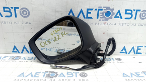 Зеркало боковое левое в сборе Mazda CX-5 17-25 6 пинов, BSM, подогрев, поворотник, синее