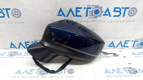 Зеркало боковое левое в сборе Mazda CX-5 17-25 6 пинов, BSM, подогрев, поворотник, синее