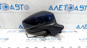 Зеркало боковое правое в сборе Mazda CX-5 17-25 6 пинов, BSM, подогрев, поворотник, синее, тычки