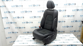 Сидіння водія Mazda CX-5 19-23 з airbag, електричне, шкіра чорна комбінована з алькантарою, сіра строчка, підігрів, під чистку, прим'ято, подряпини на накладці
