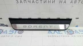 Накладка порога зовнішня ззаду права Kia Sorento 21-23 HEV чорна, з хром вставкою, подряпини, тичка