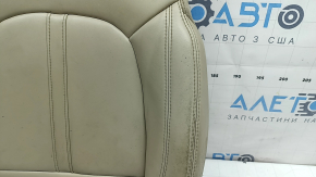 Обшивка подушки водительского сиденья Lincoln MKZ 17-20 кожа бежевая, с подогревом, под химчистку