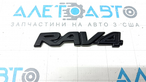 Емблема напис "RAV4" двері багажника Toyota Rav4 19-25 чорний глянець