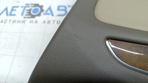 Обшивка дверей картка передня права в зборі Audi Q5 8R 09-17 бежевий truffelbeige, з бежевою вставкою шкіра, шкіра підлокітник, молдинг під дерево глянець, Premium Plus, Bang and Olufsen, з кнопками управління, подряпина, вм'ятинка