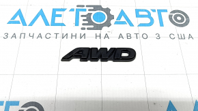 Эмблема надпись "AWD" двери задняя левая Toyota Rav4 19-22 черный глянец
