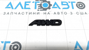 Эмблема надпись "AWD" двери задняя правая Toyota Rav4 19-22 черный глянец