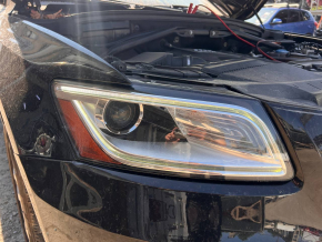 Фара передняя правая в сборе Audi Q5 8R 13-17 рест, ксенон, песок, желтит LED