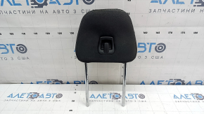 Подголовник передний левый Ford Mustang mk6 15-23 ткань, черный, белая строчка, с крючком