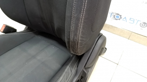 Водительское сиденье Ford Mustang mk6 18-23 без AIRBAG, механическое, купе, черное, ткань, под химчистку, потерто