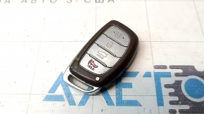 Ключ Hyundai Sonata 15-17 smart 4 кнопки, коричневый, трещина, сколы