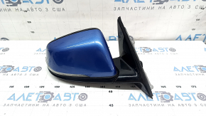 Дзеркало бічне праве у зборі BMW X1 F48 16-22 5 пінів, поворотник, підігрів, автоскладання, Shadow-Line, синє