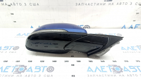 Дзеркало бічне праве у зборі BMW X1 F48 16-22 5 пінів, поворотник, підігрів, автоскладання, Shadow-Line, синє