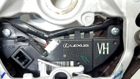 Руль голый Lexus ES 19-22 кожа коричневая, с темным деревом, с подогревом, лепестками и вибромотором, царапины, вмятины