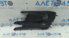Грати переднього бампера ліва Subaru Ascent 19-26 з хром молдингом, під ПТФ