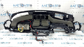Торпедо передняя панель с AIRBAG Lexus ES 19-22 коричневая, под проекцию, потерта