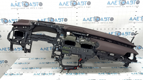 Торпедо передняя панель с AIRBAG Lexus ES 19-22 коричневая, под проекцию, потерта