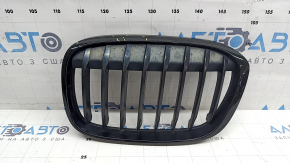 Решетка радиатора grill левая BMW X1 F48 16-19 M-Sport, Shadow-Line, потерта
