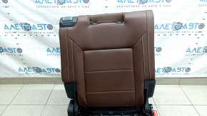 Спинка заднего ряда сидений 3 ряд правая VW Atlas 21-23 кожа коричневая, белая строчка, с каркасом, перфорация