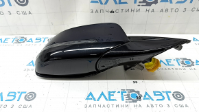Зеркало боковое правое в сборе BMW 5 F10 14-16 5 пинов, поворотник, подогрев, синее, царапины