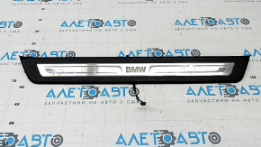Накладка порога внешняя передняя левая BMW 5 F10 11-16 подсветка, тычки, царапины