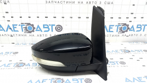 Зеркало боковое правое в сборе Ford C-max MK2 17-18 10 пинов, BSM, поворотник, подсветка, подогрев, черное