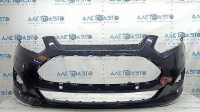 Бампер передний голый Ford C-max MK2 13-18 usa черный, под 6 парктроников, царапины, примят