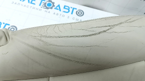 Обшивка подушки сидіння водія BMW 5 F10 14-16 шкіра Nappa Elfenbein Weiss, підігрів, під хімчистку, прим'ята, потріскана, подряпини