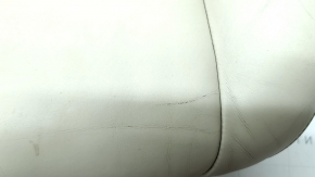 Обшивка подушки сидіння водія BMW 5 F10 14-16 шкіра Nappa Elfenbein Weiss, підігрів, під хімчистку, прим'ята, потріскана, подряпини