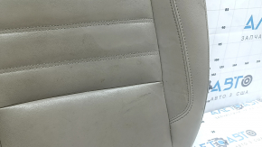 Обшивка подушки пассажирского сиденья Ford C-max MK2 13-18 кожа серая, с подогревом, замята, под химчистку