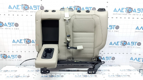 Спинка заднього ряду сидінь 2 ряд ліва Ford C-max MK2 17-18 шкіра сіра, з ременем безпеки, з підлокітником, під хімчистку, прим'ята шкіра