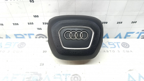 Подушка безпеки airbag в кермо водійська Audi Q7 16-20 чорна, потертий хром, подряпини