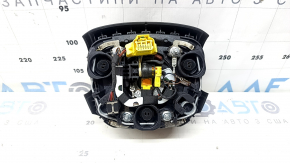 Подушка безопасности airbag в руль водительская Audi Q7 16-20 черная, потерт хром, царапины