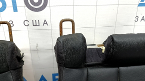Задній ряд сидінь 3 ряд нижня частина Audi Q7 16-25 чорна шкіра, з каркасом, під хімчистку, корозія