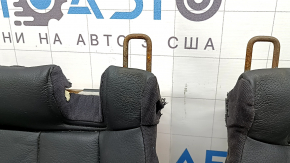 Задній ряд сидінь 3 ряд нижня частина Audi Q7 16-25 чорна шкіра, з каркасом, під хімчистку, корозія