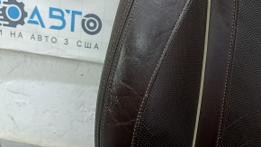 Водительское сидение BMW 5 G30 17-23 с airbag, электрическое, подогрев, вентиляция, массаж, память, кожа темно-коричневая, Komfort, надломано крепление накладки, потерто