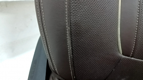 Пассажирское сидение BMW 5 G30 17-23 с airbag, электрическое, подогрев, вентиляция, массаж, память, кожа темно-коричневая, Komfort, царапины, вмятины на задней накладке