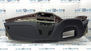 Торпедо передняя панель с AIRBAG BMW 5 G30 17-23 кожа черная с темно коричневым, под проекцию