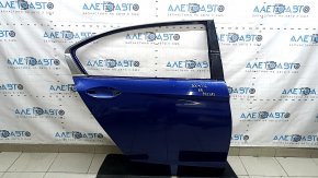 Двері голі задні права Honda Accord 13-17 синій B553P, зам'ята рамка скла