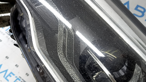 Фара передняя левая в сборе BMW 5 G30 17-20 адаптив LED Icon S552A, с блоками, без крепления, под полировку, паутинка