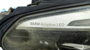 Фара передняя правая в сборе BMW 5 G30 17-20 адаптив LED Icon S552A, с блоками, без крепления, пожелтело стекло, паутинка