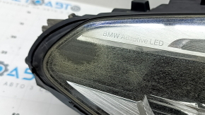 Фара передняя правая в сборе BMW 5 G30 17-20 адаптив LED Icon S552A, с блоками, без крепления, пожелтело стекло, паутинка