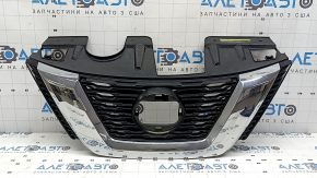 Грати радіатора grill Nissan Rogue 17-20 без камери, під радар, під круглу емблему, japan built, пісок