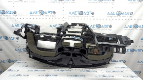 Торпедо передня панель з Airbag Nissan Rogue 14-20 чорна, іржавий піропатрон