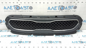 Грати радіатора grill Kia Niro 17-19 HEV, PHEV без радара, хром + чорний глянець
