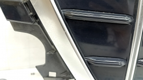 Решетка радиатора grill в сборе Audi Q5 80A 21-25 черный глянец, эмблема и молдинг хром, Quattro, нештатные отверстия, царапина