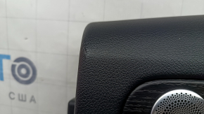 Обшивка дверей картка задня права Mercedes GLC 16-22 чорна шкіра, вставка під чорне структурне дерево, підлокітник шкіра чорна, Burmester, з підсвічуванням, з ручкою, подряпини