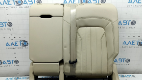 Спинка заднього ряду сидінь 2 ряд ліва Audi Q5 80A 21-24 шкіра бежева, Standart, з бежевим ременем та підлокітником, механічне, під чищення, прим'ято, подряпини на пластику